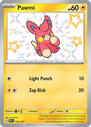 Pawmi - 142/091 142 - SV Paldean Fates Holofoil - Poke-Collect