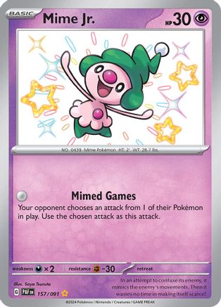 Mime Jr. - 157/091 157 - SV Paldean Fates Holofoil - Poke-Collect
