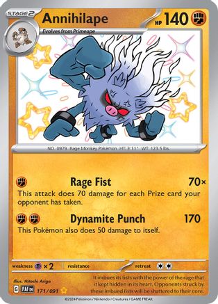 Annihilape - 171/091 171 - SV Paldean Fates Holofoil - Poke-Collect