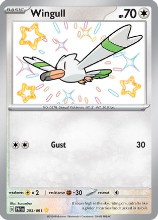 Wingull 203 - SV Paldean Fates Holofoil - Poke-Collect