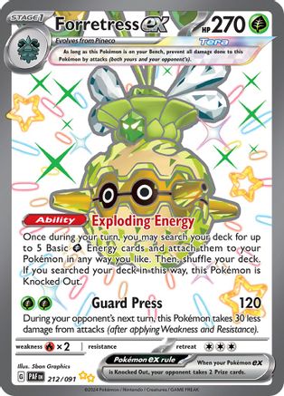 Forretress ex - 212/091 212 - SV Paldean Fates Holofoil - Poke-Collect