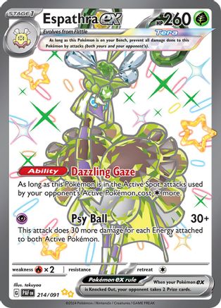 Espathra ex - 214/091 214 - SV Paldean Fates Holofoil - Poke-Collect