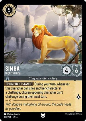 Simba - Rightful King (193/204) - Into the Inklands Cold Foil