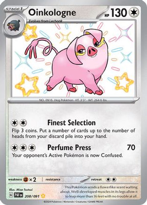 Oinkologne - 208/091 208 - SV Paldean Fates Holofoil - Poke-Collect