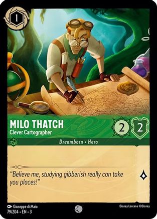 Milo Thatch - Clever Cartographer (79/204) - Into the Inklands - Poke-Collect