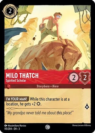 Milo Thatch - Spirited Scholar (115/204) - Into the Inklands - Poke-Collect