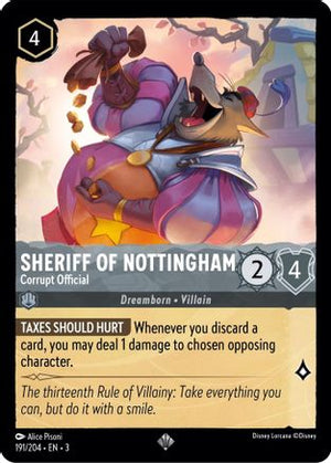 Sheriff of Nottingham - Corrupt Official (191/204) - Into the Inklands Cold Foil