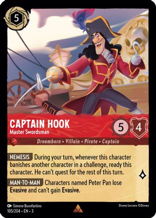 Captain Hook - Master Swordsman (105/204) - Into the Inklands