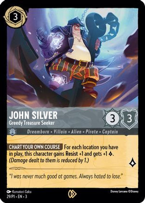 John Silver - Greedy Treasure Seeker (29) - Disney Lorcana Promo Cards Cold Foil