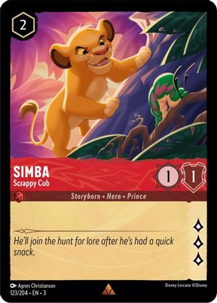 Simba - Scrappy Cub (123/204) - Into the Inklands Cold Foil