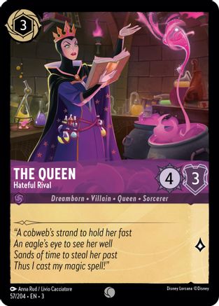 The Queen - Hateful Rival (57/204) - Into the Inklands Cold Foil - Poke-Collect