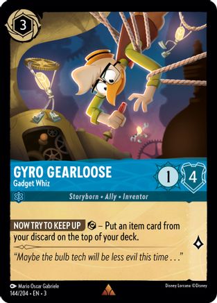 Gyro Gearloose - Gadget Whiz (144/204) - Into the Inklands Cold Foil