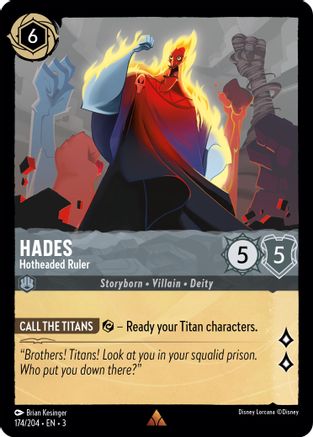 Hades - Hotheaded Ruler (174/204) - Into the Inklands Cold Foil