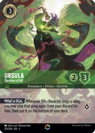 Ursula - Deceiver of All (Enchanted) (212/204) - Into the Inklands Holofoil