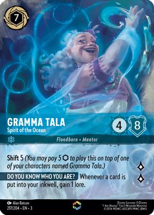 Gramma Tala - Spirit of the Ocean (Enchanted) (217/204) - Into the Inklands Holofoil