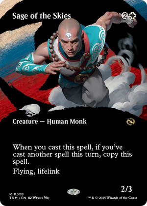 Sage of the Skies (TDM-328) - Tarkir: Dragonstorm: (Showcase) (Borderless) Foil - Poke-Collect