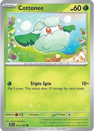 Cottonee 14 - SV05 Temporal Forces Reverse Holofoil - Poke-Collect