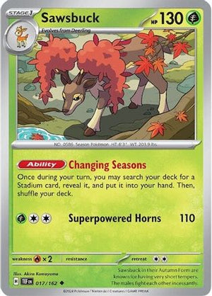 Sawsbuck - 017/162 17 - SV05 Temporal Forces Reverse Holofoil - Poke-Collect