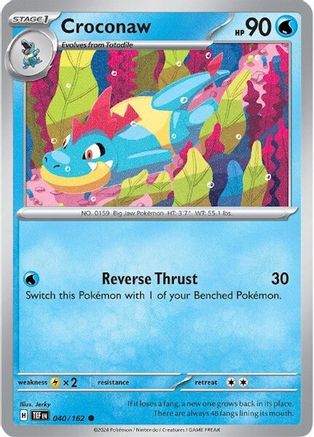 Croconaw 40 - SV05 Temporal Forces Reverse Holofoil - Poke-Collect