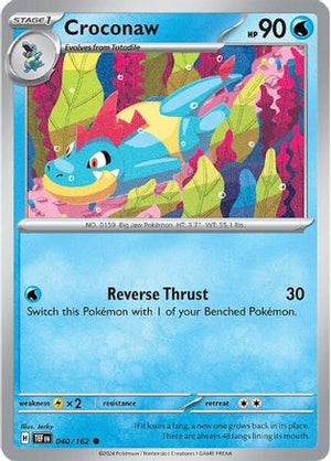 Croconaw 40 - SV05 Temporal Forces Reverse Holofoil - Poke-Collect