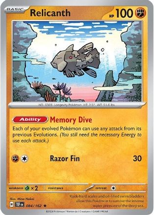 Relicanth - 084/162 84 - SV05 Temporal Forces Holofoil - Poke-Collect