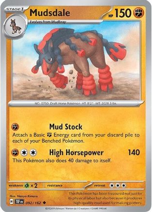 Mudsdale - 092/162 92 - SV05 Temporal Forces Reverse Holofoil - Poke-Collect