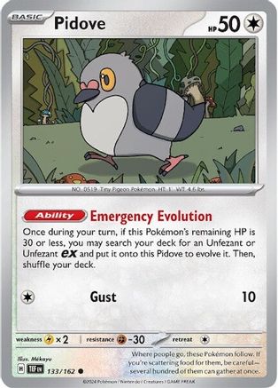 Pidove 133 - SV05 Temporal Forces Reverse Holofoil - Poke-Collect