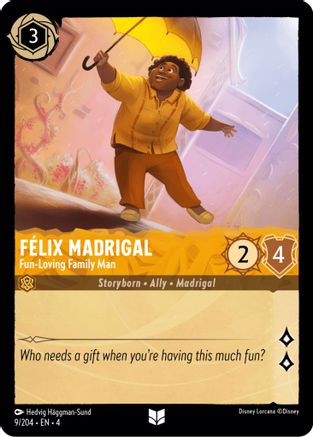 Felix Madrigal - Fun-Loving Family Man (9/204) - Ursulas Return Cold Foil