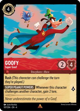 Goofy - Super Goof (107/204) - Ursulas Return Cold Foil