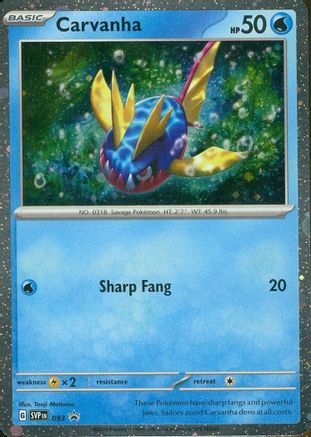 Carvanha - 093 93 - SV Scarlet & Violet Promo Cards Holofoil - Poke-Collect