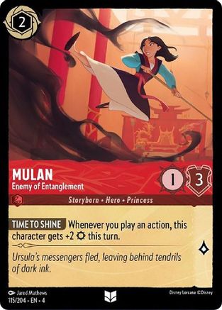 Mulan - Enemy of Entanglement (115/204) - Ursulas Return Cold Foil