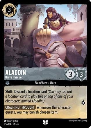 Aladdin - Brave Rescuer (171/204) - Ursulas Return Cold Foil