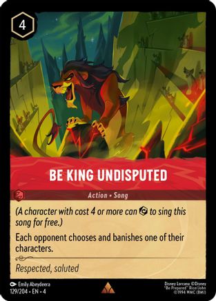 Be King Undisputed (129/204) - Ursulas Return Cold Foil