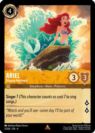 Ariel - Singing Mermaid (3/204) - Ursulas Return - Poke-Collect