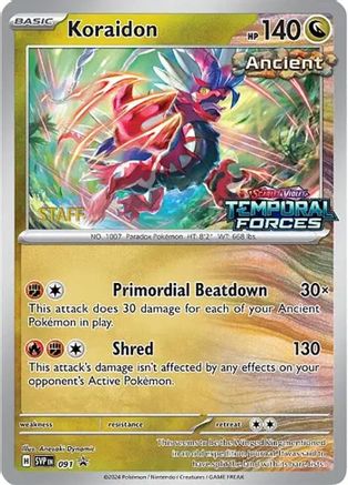 Koraidon - 091 (Prerelease) [Staff] 91 - SV Scarlet & Violet Promo Cards Holofoil - Poke-Collect