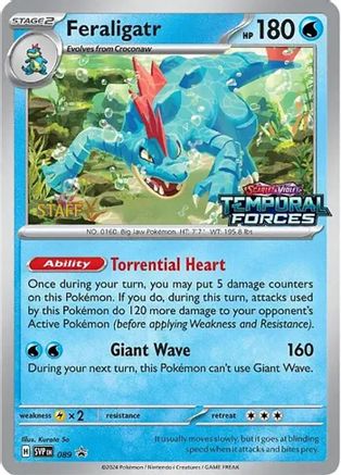 Feraligatr - 089 (Prerelease) [Staff] 89 - SV Scarlet & Violet Promo Cards Holofoil - Poke-Collect