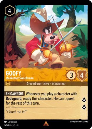 Goofy - Musketeer Swordsman (12/204) - Ursulas Return - Poke-Collect