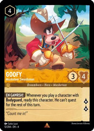 Goofy - Musketeer Swordsman (12/204) - Ursulas Return Cold Foil