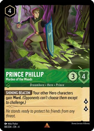 Prince Phillip - Warden of the Woods (88/204) - Ursulas Return Cold Foil