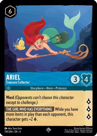 Ariel - Treasure Collector (139/204) - Ursulas Return Cold Foil