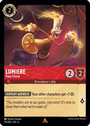 Lumiere - Fiery Friend (113/204) - Ursulas Return Cold Foil