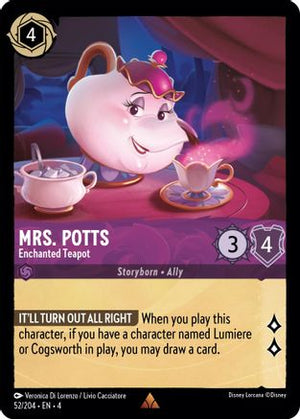 Mrs. Potts - Enchanted Teapot (52/204) - Ursulas Return