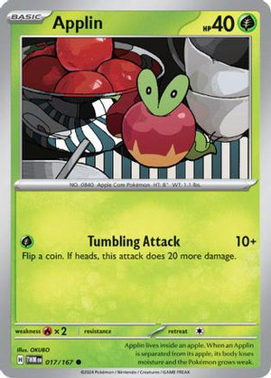 Applin - 017/167 17 - SV06 Twilight Masquerade Reverse Holofoil - Poke-Collect