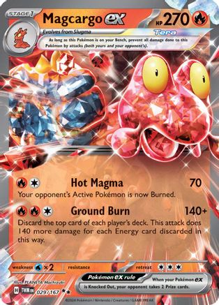 Magcargo ex - 029/167 29 - SV06 Twilight Masquerade Holofoil - Poke-Collect