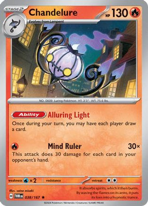 Chandelure 38 - SV06 Twilight Masquerade Reverse Holofoil - Poke-Collect