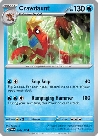 Crawdaunt 48 - SV06 Twilight Masquerade - Poke-Collect