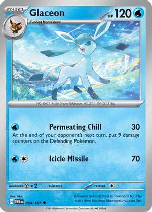 Glaceon 54 - SV06 Twilight Masquerade Reverse Holofoil - Poke-Collect