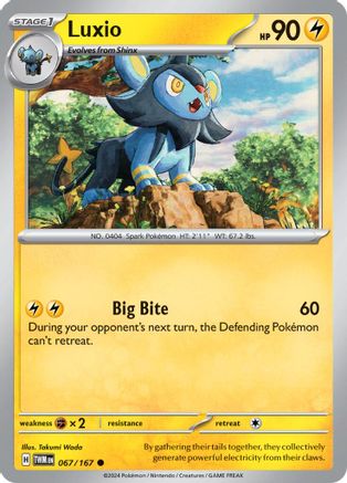 Luxio 67 - SV06 Twilight Masquerade Reverse Holofoil - Poke-Collect