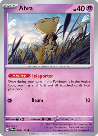 Abra 80 - SV06 Twilight Masquerade Reverse Holofoil - Poke-Collect