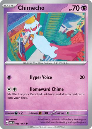Chimecho - 085/167 85 - SV06 Twilight Masquerade Reverse Holofoil - Poke-Collect